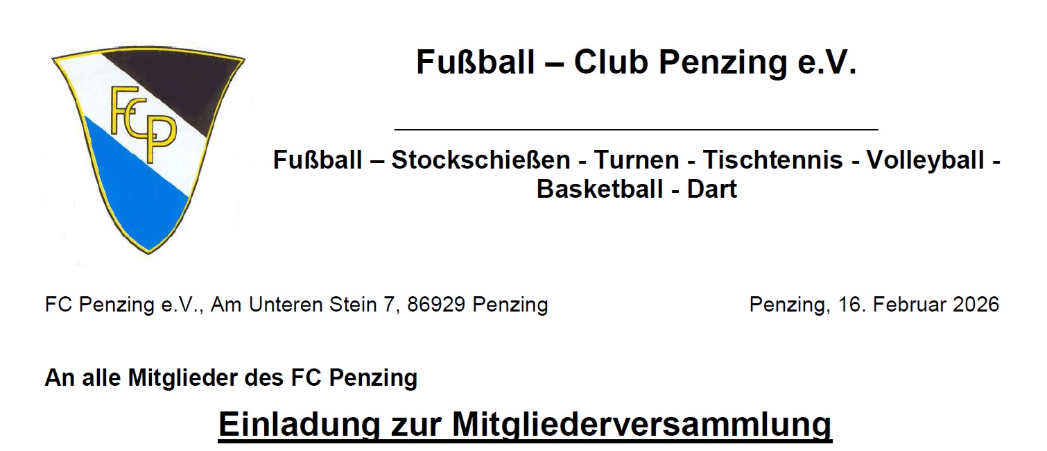 Einladung zur Mitgliederversammlung 2026
